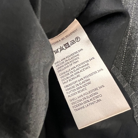 Anthropologie Maeve Gray Striped Boxy Cropped Blazer Long Sleeve Women’s XS - Picture 8 of 8